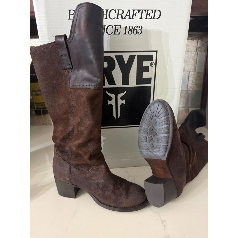 FRYE Autumn Shield Tall Boots | Dark Brown | Size 10M